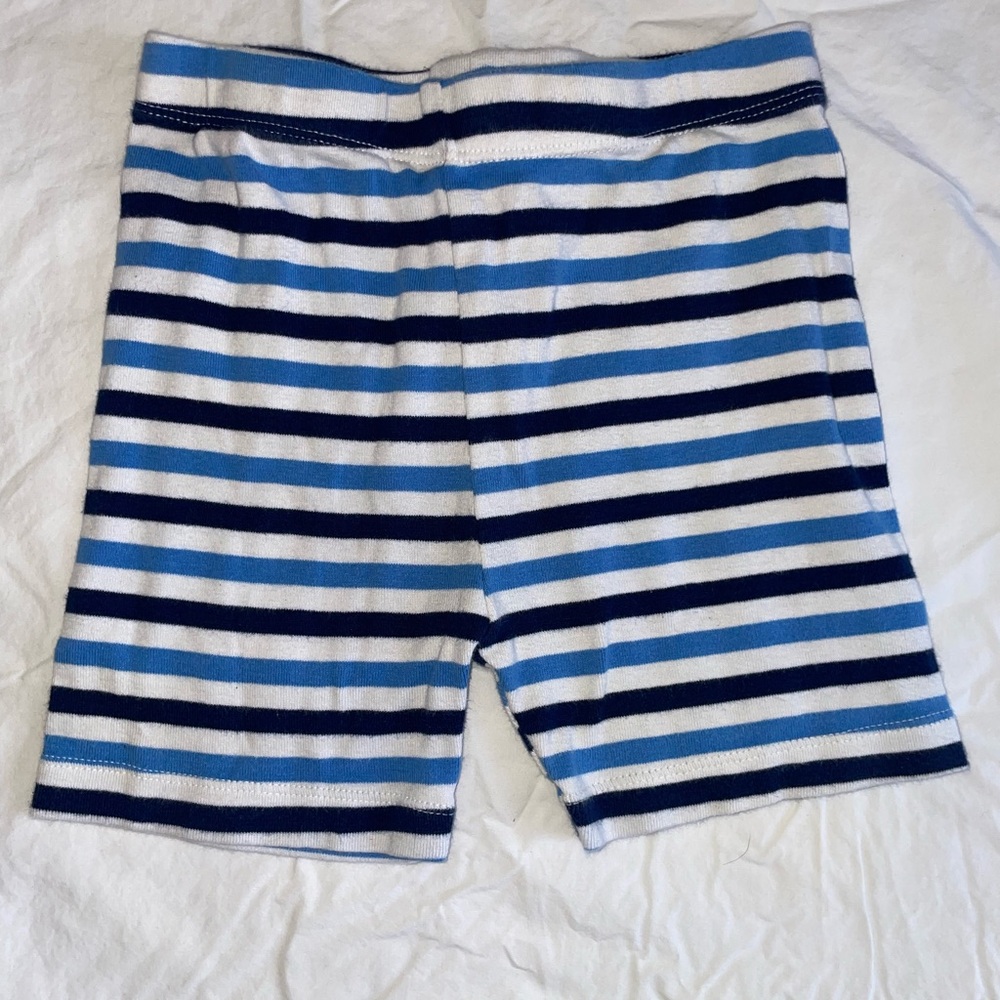 Striped Blue and White boys pajama shorts 5T